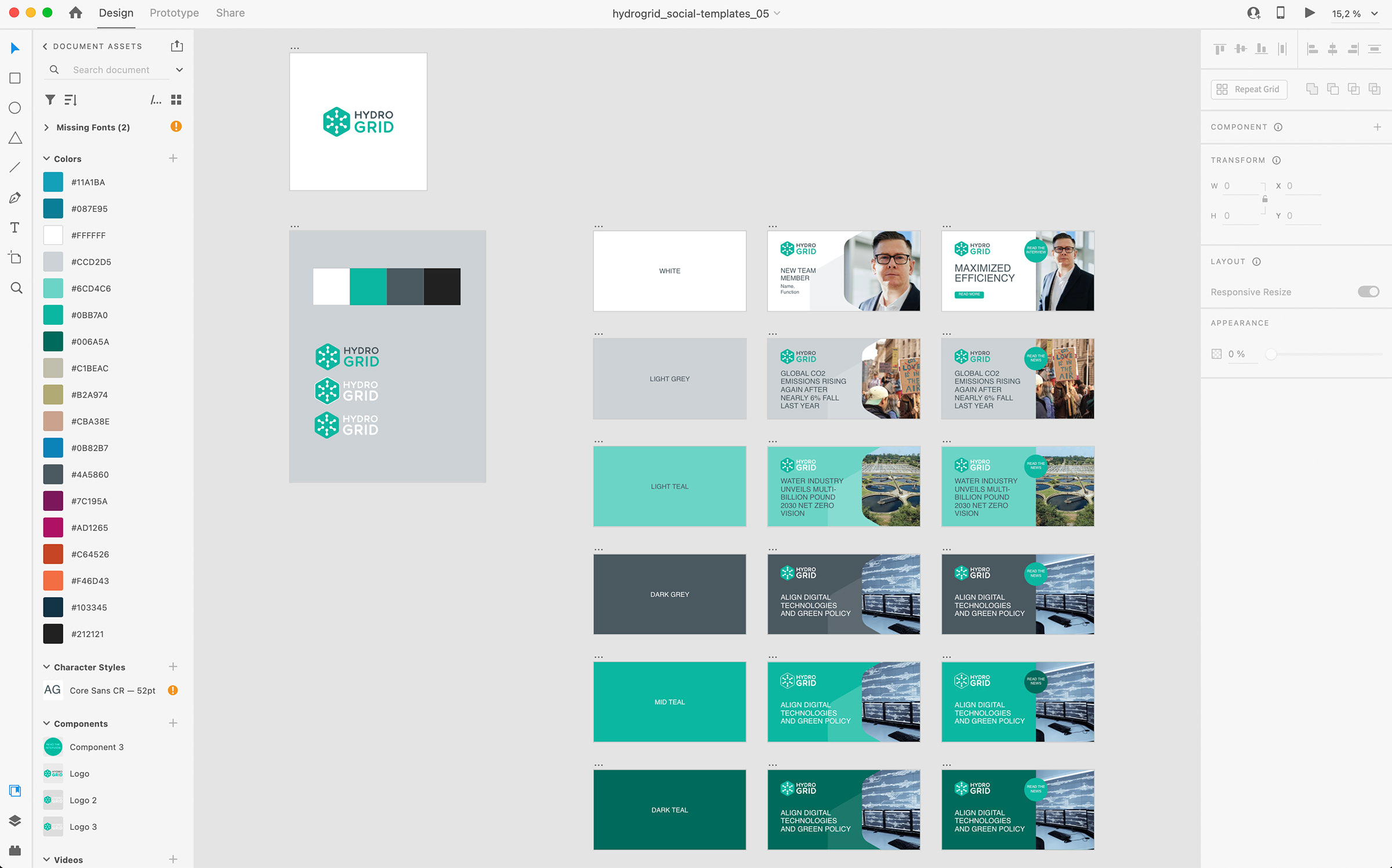 Designs for Social Media Templates for Hydrogrid, designed by Anwert.