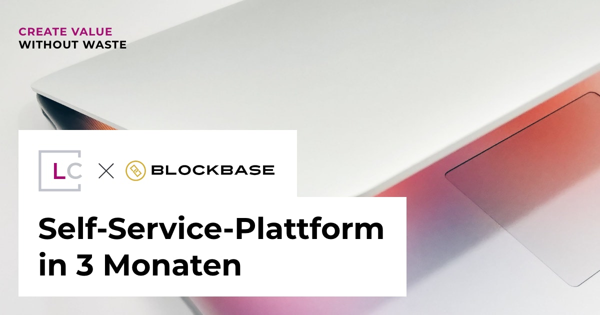 Lean Coders Linkedin Banner for an Ad for Lead Generation with their case study about Self-Service Platforms.