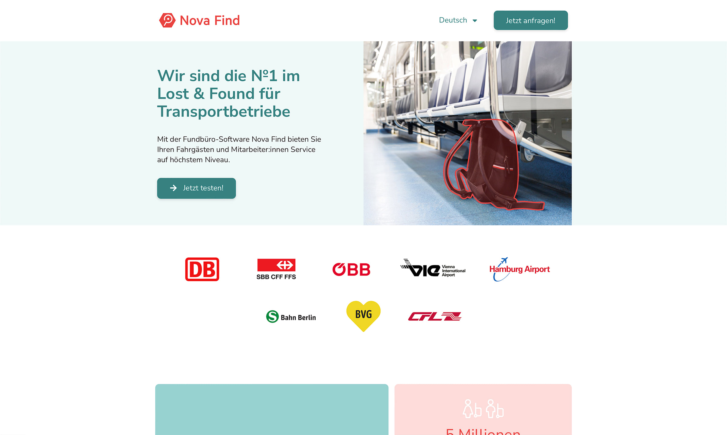 Nova Find Website, designed and build by Anwert.