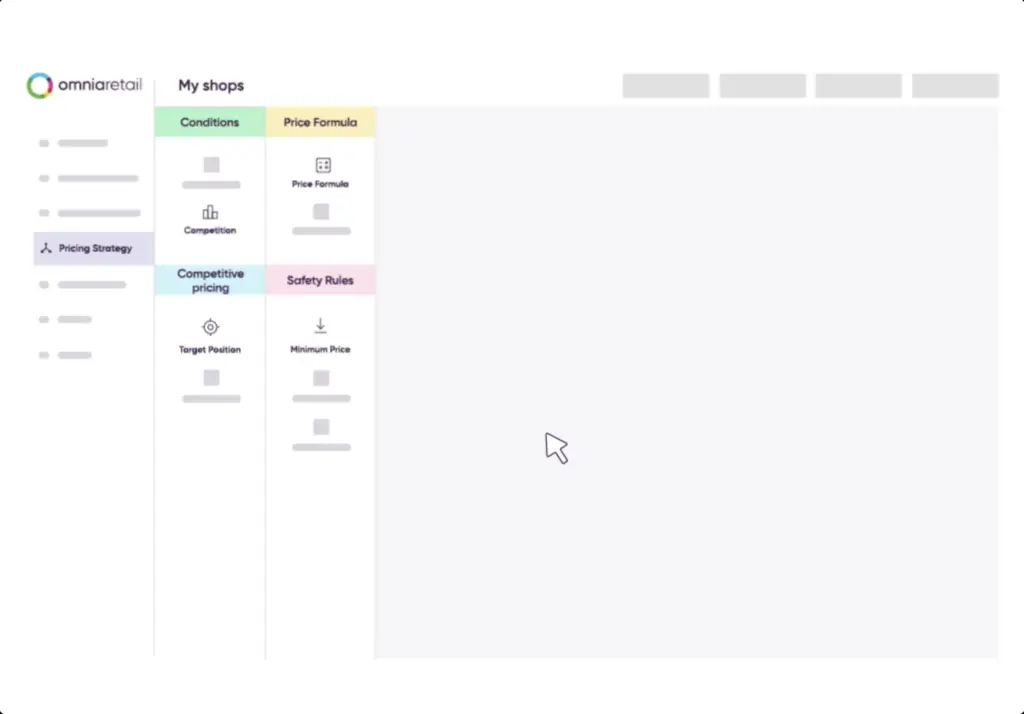 Stark vereinfachter Screenshot der Omina Software