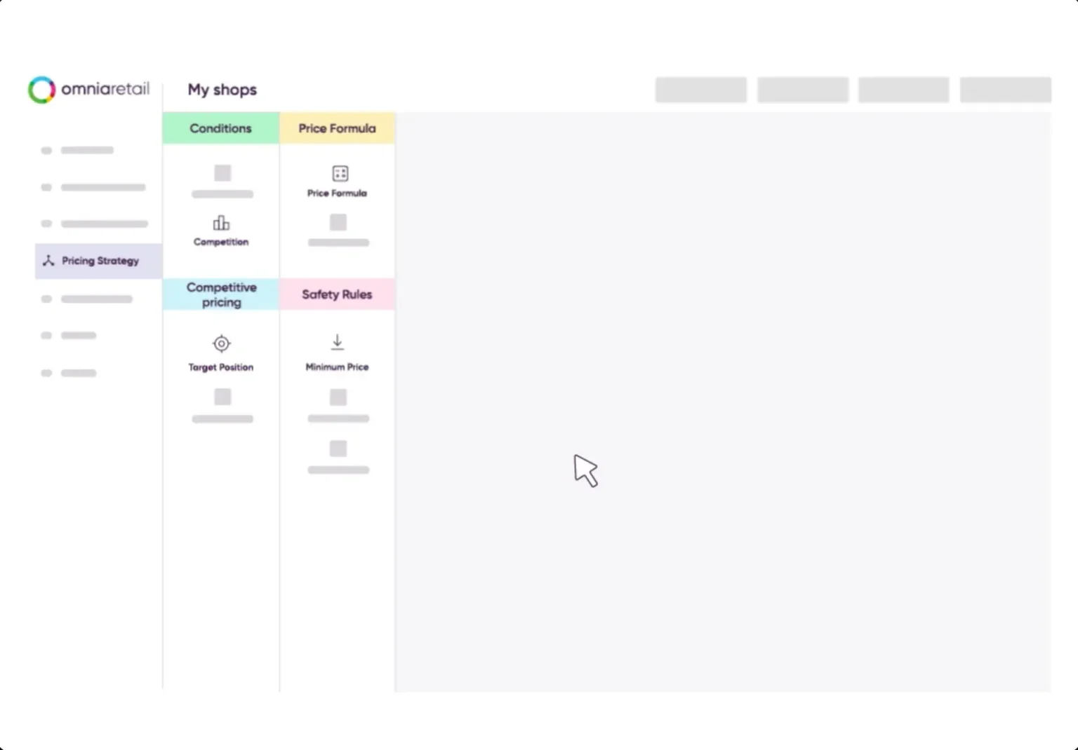 Stark vereinfachter Screenshot der Omina Software