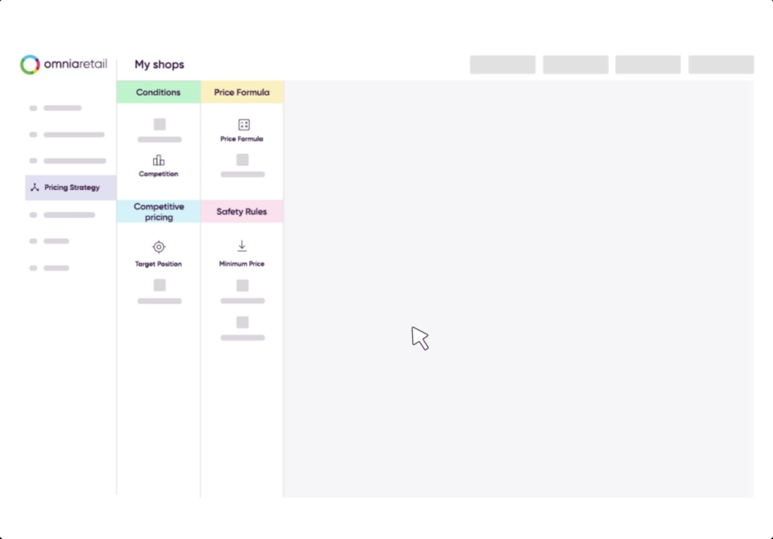 Highly simplified screenshot of the Omina software