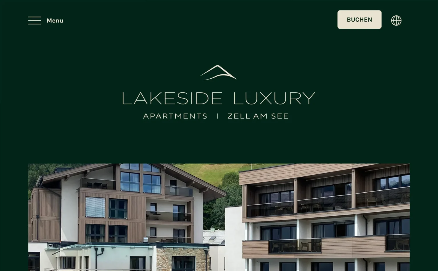 Homepage excerpt from Lakeside Luxury